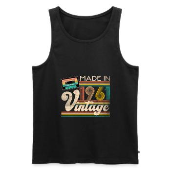 Vintage 1961 - Débardeur bio Premium Homme - noir - Devant - AI Model Male 178 light (178cm)