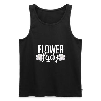 Crazy Flower Lady Gardening Gardener Botanical Pla - Männer Premium Bio Tank Top - Schwarz - Vorne - Michal (187cm)