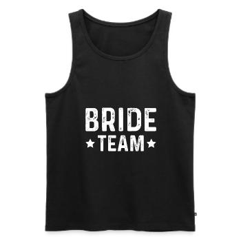 Bride Team - Men's Premium Organic Tank Top - black - Front - AI Model Male 178 light (178cm)