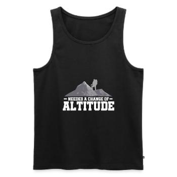 Needed A Change Of Altitude Hinking Mountaineering - Männer Premium Bio Tank Top - Schwarz - Vorne - Michal (187cm)