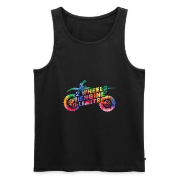 2 Wheels 1 Enginee 0 Limits Dirt Biker Motorcycle - Männer Premium Bio Tank Top - Schwarz - Vorne - Michal (187cm)