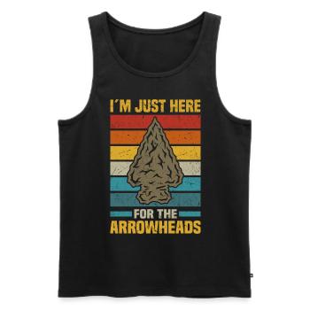 Arrowhead Hunting - Men's Premium Organic Tank Top - black - Front - AI Model Male 178 light (178cm)