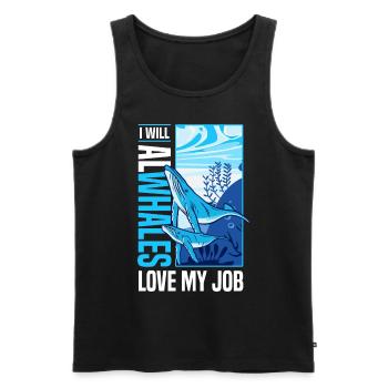 Meeresbiologe - Männer Premium Bio Tank Top - Schwarz - Vorne - Michal (187cm)