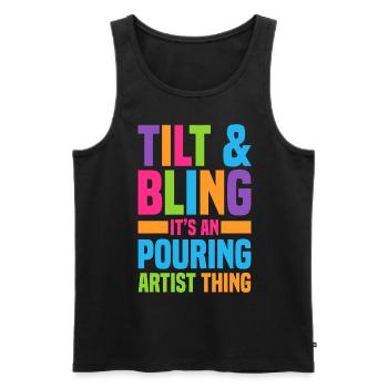 Acrylgießen Geschenke | Maler Kunst Leinwand - Männer Premium Bio Tank Top - Schwarz - Vorne - Michal (187cm)