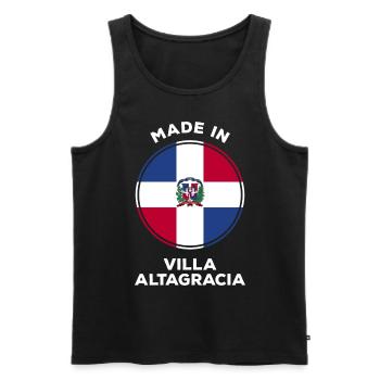 Puerto Rico | Puerto Ricaner Flagge Geschenkideen - Männer Premium Bio Tank Top - Schwarz - Vorne - Michal (187cm)