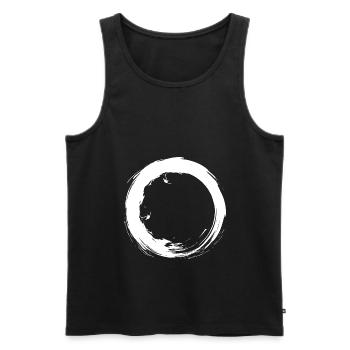 Circle Design Vector New Variation Round White - Men's Premium Organic Tank Top - black - Front - Michal (187cm)