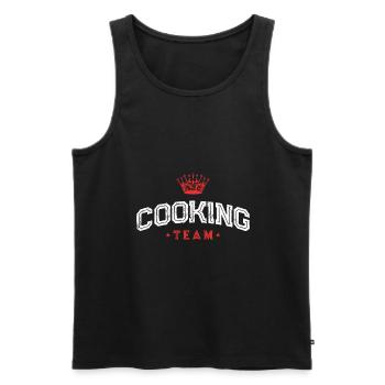 Cooking Team - Men's Premium Organic Tank Top - black - Front - AI Model Male 178 light (178cm)