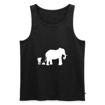 Retro Graphic Animal Keeper Zoo Keeper Animal Love - Männer Premium Bio Tank Top - Schwarz - Vorne - Michal (187cm)
