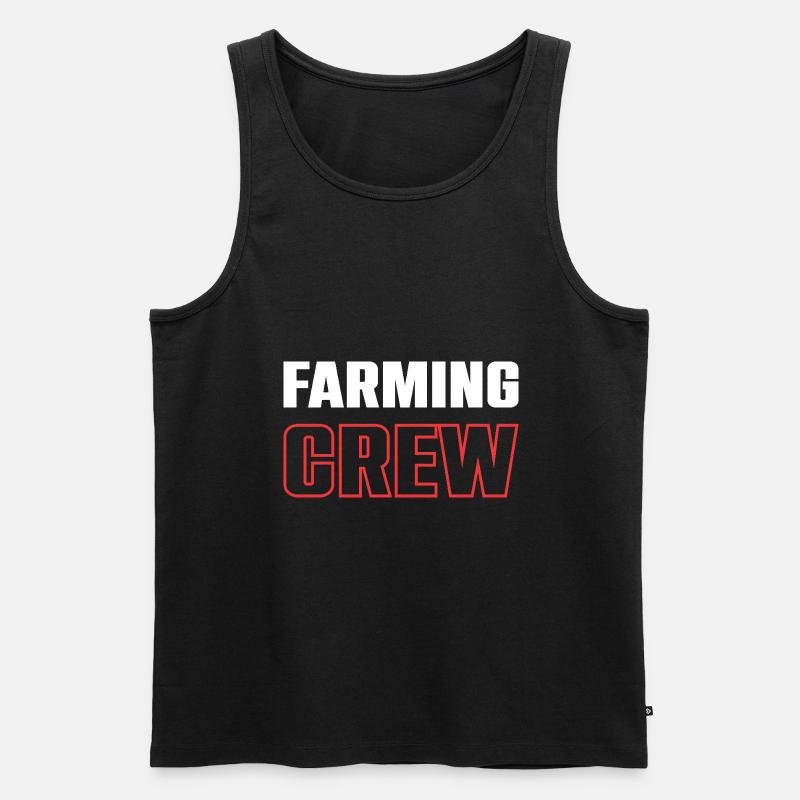 Farming Crew - Men's Premium Organic Tank Top - black