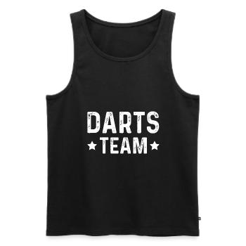 Darts Team - Männer Premium Bio Tank Top - Schwarz - Vorne - AI Model Male 178 light (178cm)