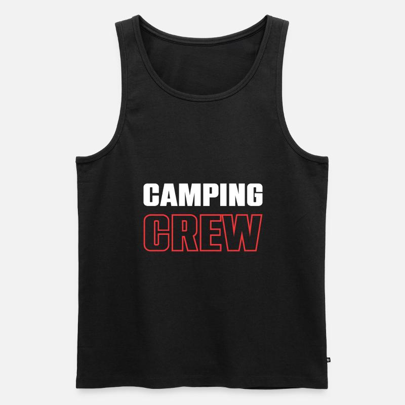 Camping Crew - Männer Premium Bio Tank Top - Schwarz