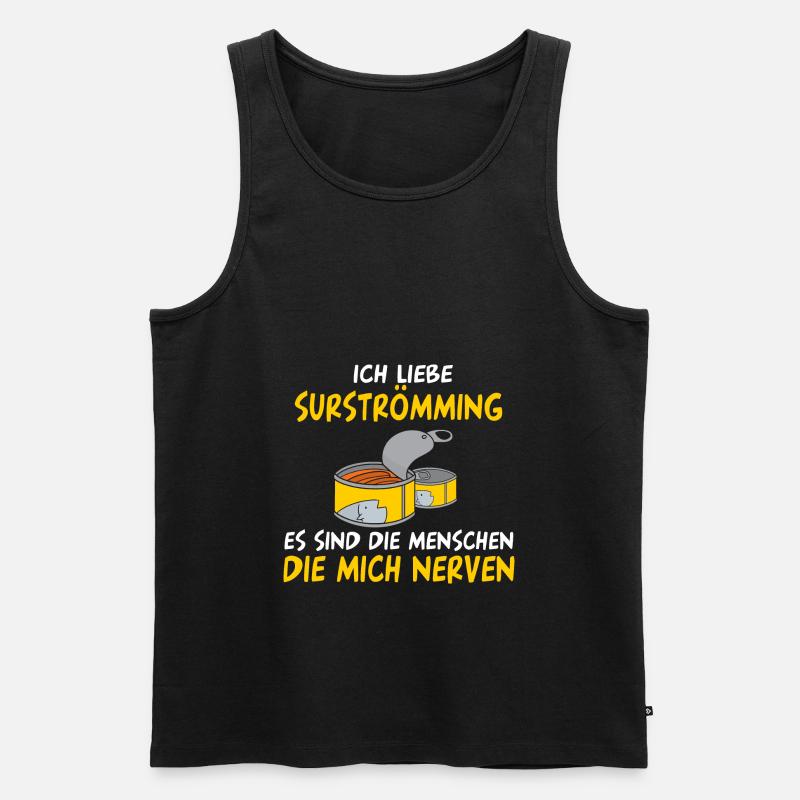 Surströmming Challenge Gammelfisch Kotzfisch - Männer Premium Bio Tank Top - Schwarz