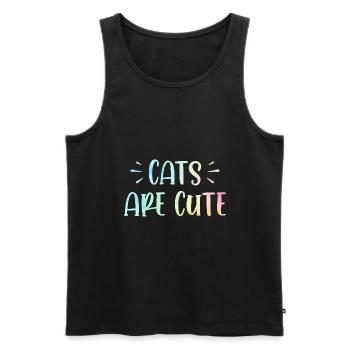 Cats Are Cute Cat Lover Training Animals Pets Pet - Männer Premium Bio Tank Top - Schwarz - Vorne - AI Model Male 178 light (178cm)