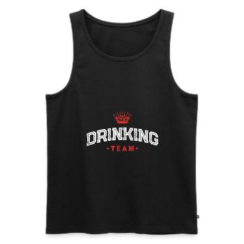 Drinking Team - Men's Premium Organic Tank Top - black - Front - AI Model Male 178 light (178cm)