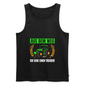 Landwirtschaft Aus Dem Weg Trecker Traktor - Männer Premium Bio Tank Top - Schwarz - Vorne - Michal (187cm)