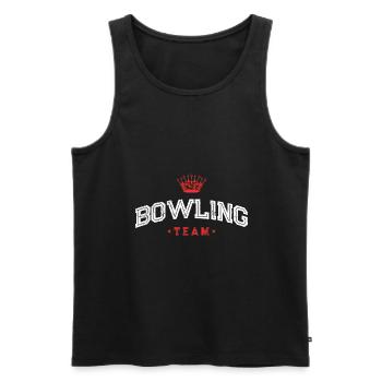 Bowling Team - Männer Premium Bio Tank Top - Schwarz - Vorne - AI Model Male 178 light (178cm)