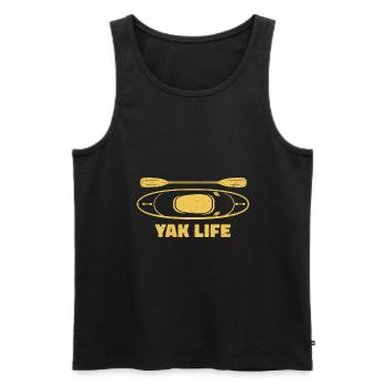 Yak Life Graphic Kayaking Kayak Canoe Rowing Rower - Männer Premium Bio Tank Top - Schwarz - Vorne - Michal (187cm)