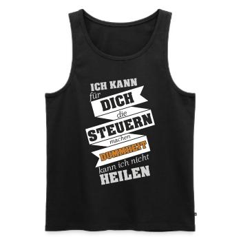 Steuerfachangestellte Steuern machen Motiv Design - Männer Premium Bio Tank Top - Schwarz - Vorne - Michal (187cm)