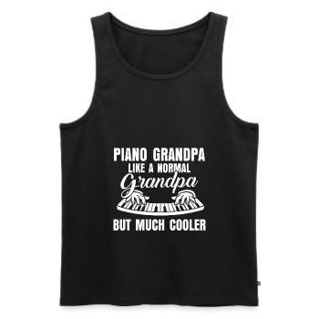 Piano Piano Piano Piano forte Piano Player - Men's Premium Organic Tank Top - black - Front - AI Model Male 178 light (178cm)