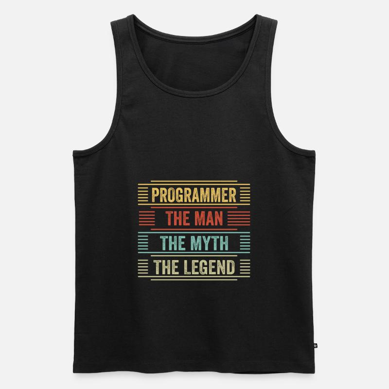 Programmer Developer Programmer - Men's Premium Organic Tank Top - black
