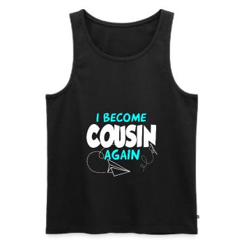 Je vais redevenir cousin - Débardeur bio Premium Homme - noir - Devant - AI Model Male 178 light (178cm)