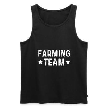 Équipe agricole - Débardeur bio Premium Homme - noir - Devant - AI Model Male 178 light (178cm)