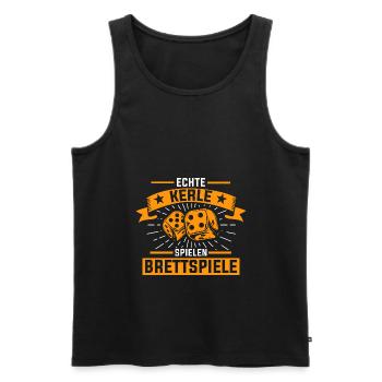 Brettspiele Nerd - Männer Premium Bio Tank Top - Schwarz - Vorne - Michal (187cm)