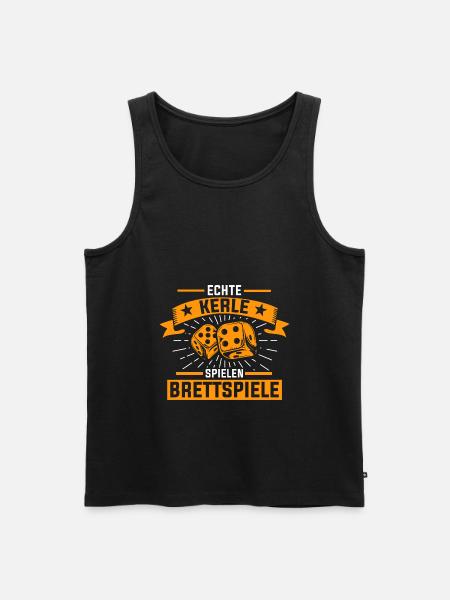 Brettspiele Nerd - Männer Premium Bio Tank Top - Schwarz