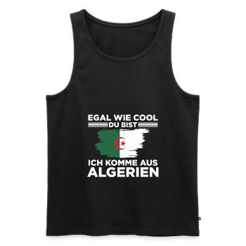Algerier Algerische Flagge Algeria Amazigh L'alger - Männer Premium Bio Tank Top - Schwarz - Vorne - AI Model Male 178 light (178cm)