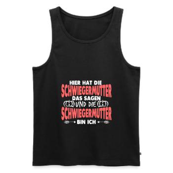 Schwiegermama Schwiegermutter - Männer Premium Bio Tank Top - Schwarz - Vorne - Michal (187cm)