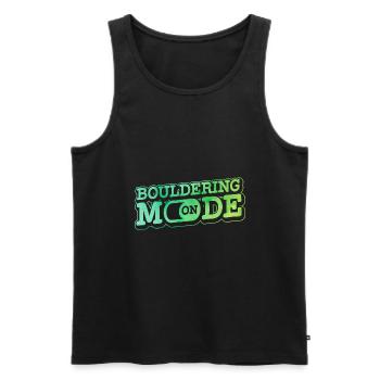 Bouldering Mode On Rock Climber Rock Boulder Mount - Männer Premium Bio Tank Top - Schwarz - Vorne - Michal (187cm)