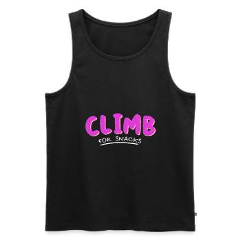 Climb For Snacks Bouldering Rock Climbing Rock Bou - Männer Premium Bio Tank Top - Schwarz - Vorne - Michal (187cm)