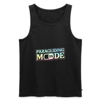 Paragliding Mode On Parachute Paraglider Skydiving - Männer Premium Bio Tank Top - Schwarz - Vorne - AI Model Male 178 light (178cm)