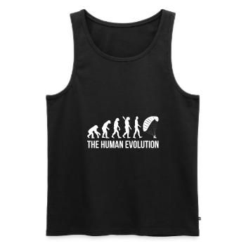 Evolution Graphic Paragliding Paraglider Skydiver - Männer Premium Bio Tank Top - Schwarz - Vorne - Michal (187cm)