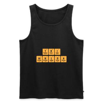 Triathlon Periodensystem Schwimmen Rad Laufen Triathlet - Männer Premium Bio Tank Top - Schwarz - Vorne - Michal (187cm)