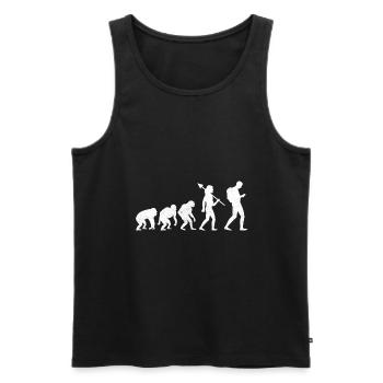 Geocaching Geocache Evolution Geocacher Geocacher - Men's Premium Organic Tank Top - black - Front - Michal (187cm)