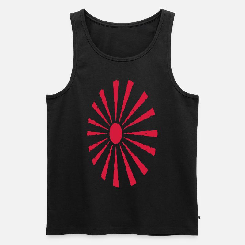 Rote Sonne - Männer Premium Bio Tank Top - Schwarz