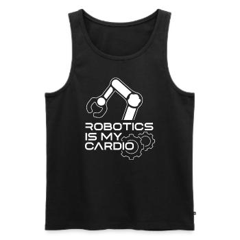 Robotics as Cardio Mechanics Robot Lover - Men's Premium Organic Tank Top - black - Front - Michal (187cm)