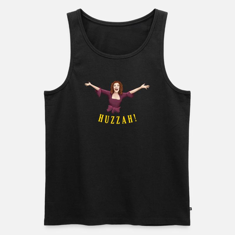 HUZZAH! - Männer Premium Bio Tank Top - Schwarz