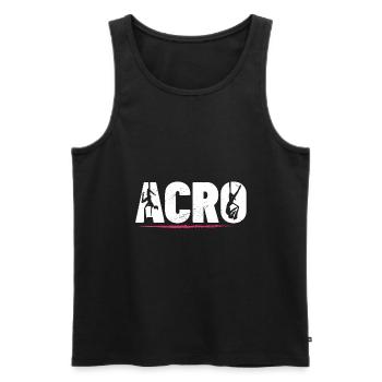 Retro Graphic Gymnast Gymnastics Acrobat Acrobatic - Männer Premium Bio Tank Top - Schwarz - Vorne - Michal (187cm)