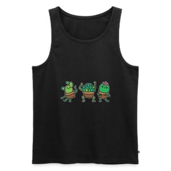 Cactus Graphic Gardener Horticulturist Gardening L - Männer Premium Bio Tank Top - Schwarz - Vorne - Michal (187cm)