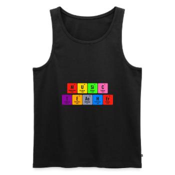 Periodisches System der Elemente Musiklehrer Klasse M - Männer Premium Bio Tank Top - Schwarz - Vorne - Michal (187cm)
