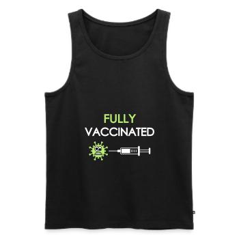 Vollständig geimpft, covid, fully vaccinated - Männer Premium Bio Tank Top - Schwarz - Vorne - AI Model Male 178 light (178cm)