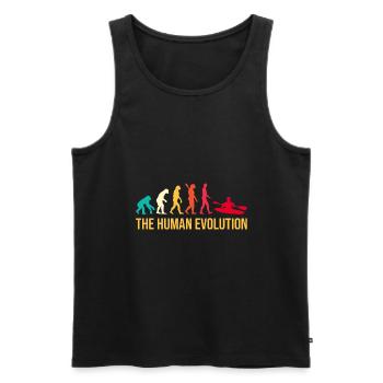 Evolution Graphic Kayaking Canoe Rowing Rower Padd - Männer Premium Bio Tank Top - Schwarz - Vorne - Michal (187cm)