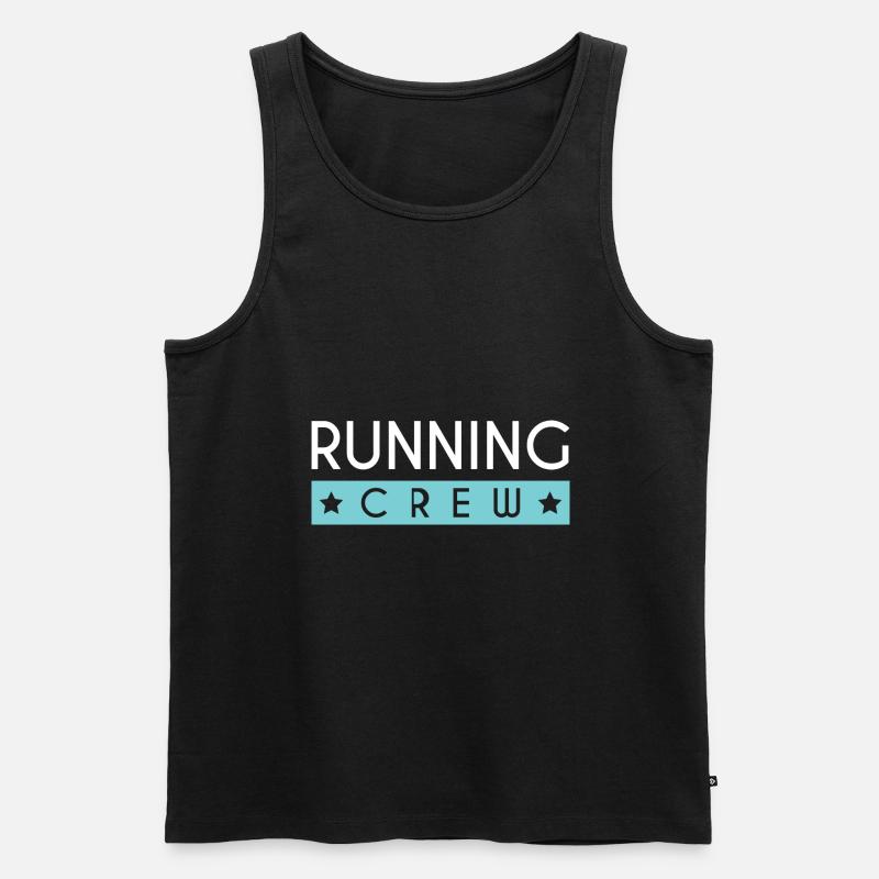 Running Crew - Männer Premium Bio Tank Top - Schwarz