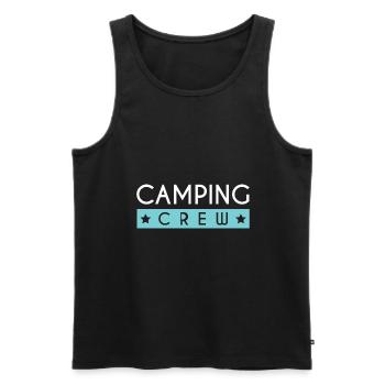 Équipe de camping - Débardeur bio Premium Homme - noir - Devant - AI Model Male 178 light (178cm)