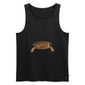 Amateurs de grenouilles crapauds en nid d’abeille et amateurs d’amphibiens - Débardeur bio Premium Homme - noir - Devant - Michal (187cm)