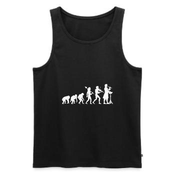 Evolution Music Teacher Music Class Musician - Men's Premium Organic Tank Top - black - Front - AI Model Male 178 light (178cm)