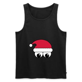 Le père noël - Débardeur bio Premium Homme - noir - Devant - Michal (187cm)