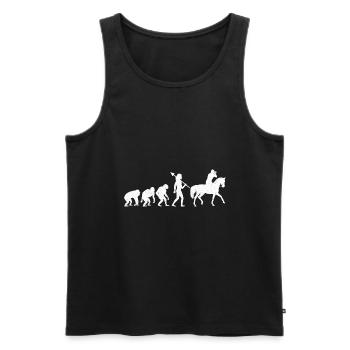 Photographie de cheval Équitation Evolution Photo - Débardeur bio Premium Homme - noir - Devant - Michal (187cm)